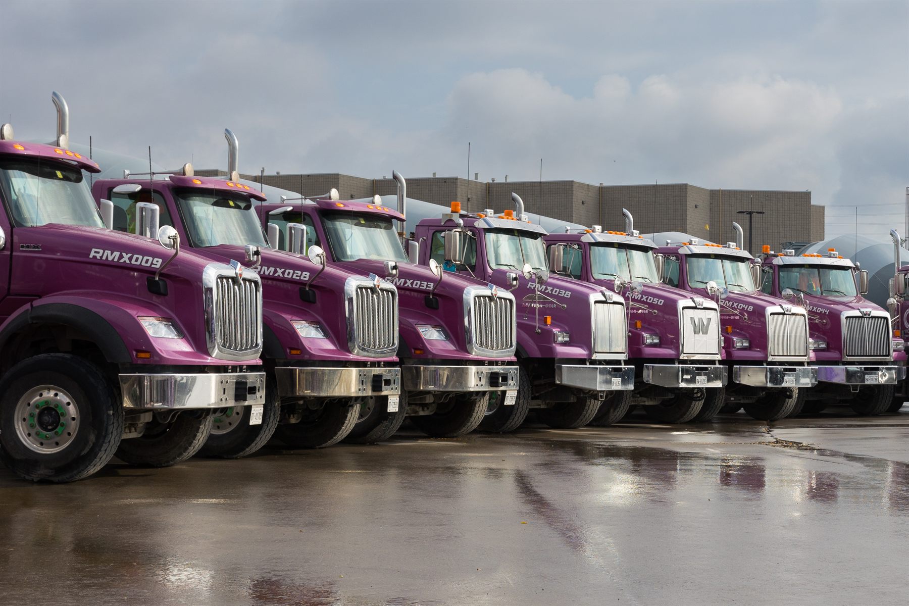 The Viola Ready Mix fleet lined up